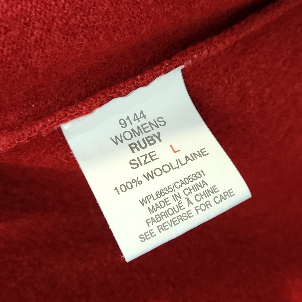 Woolrich Ruby Red 100% Wool Vest 2 Way Zipper Siz… - image 5